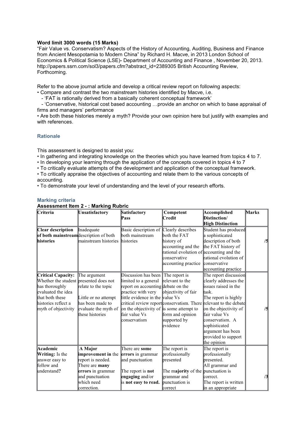 Refer to the Above Journal Article and Develop a Critical Review Report on Following Aspects