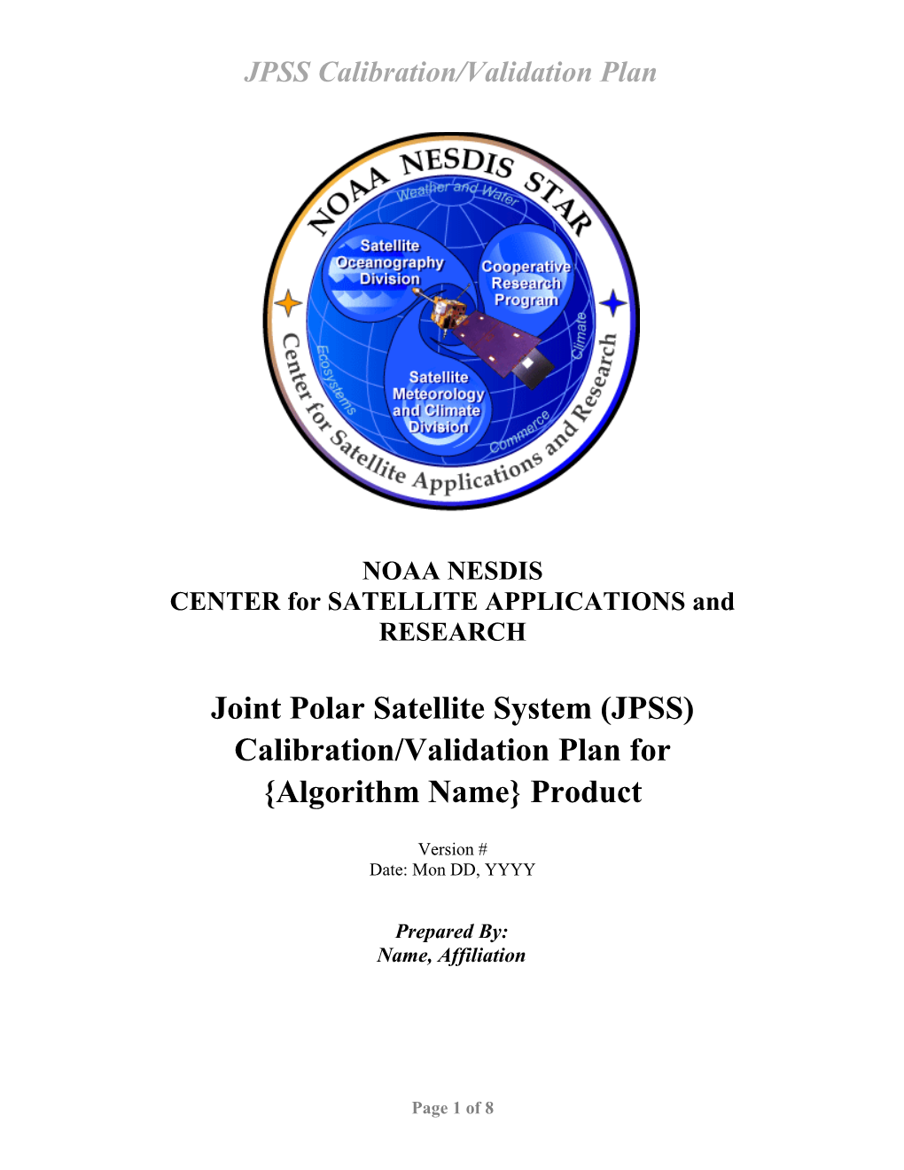 JPSS Calibration/Validation Plan