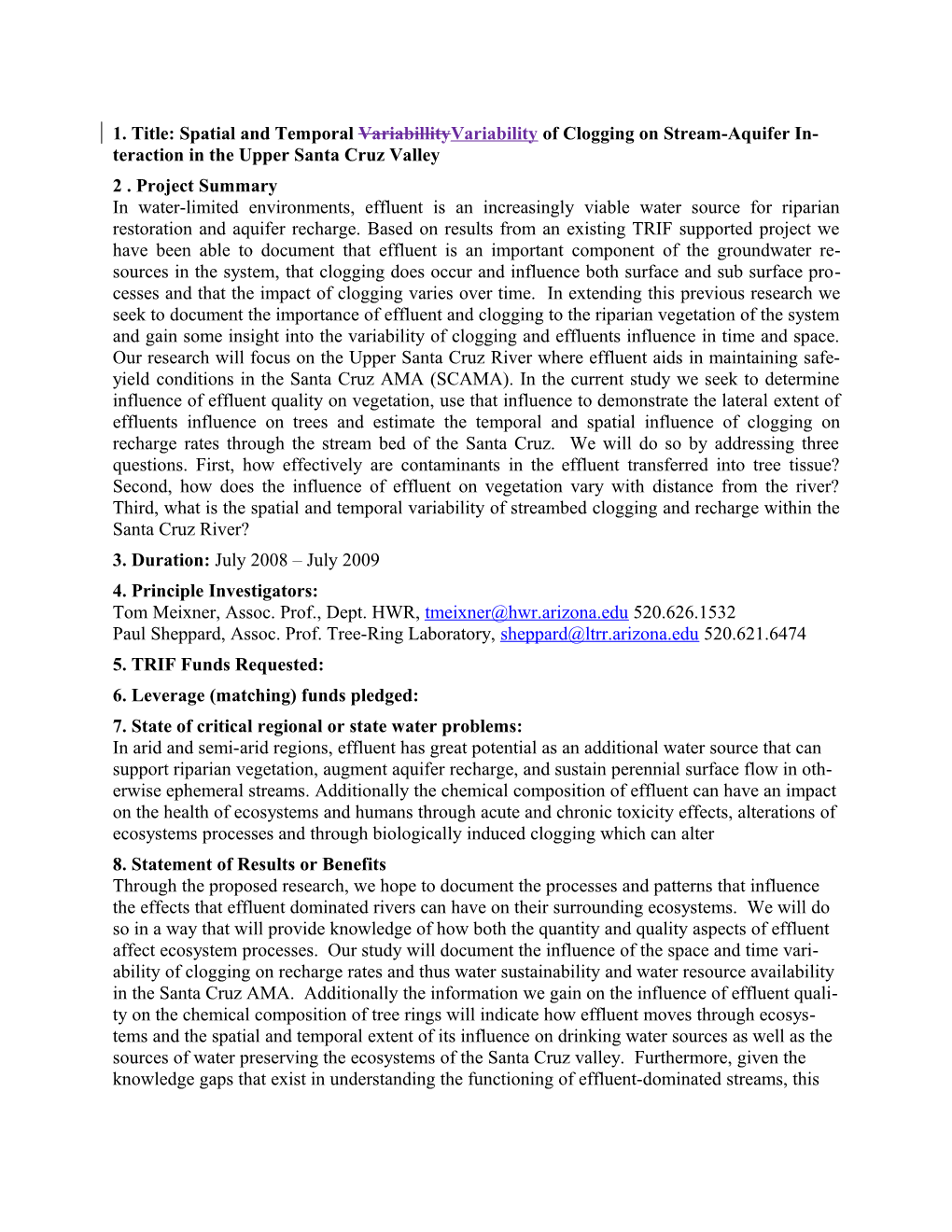 Dendrochemistry of Gadolinium in Effluent Dependent Waterways of Arizona