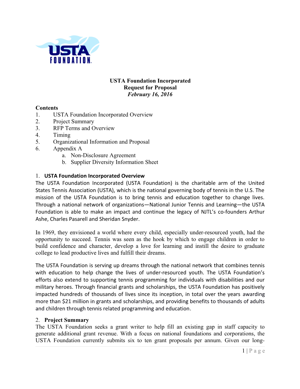 USTA Foundation Incorporated
