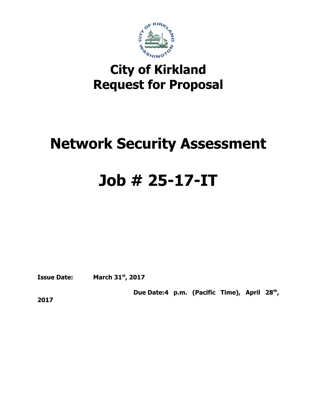 Network Security Assessment RFP