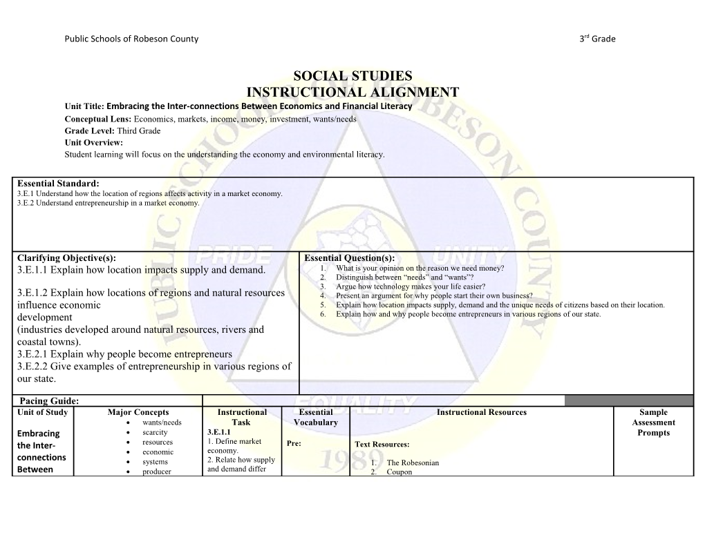 Public Schools of Robeson County 3Rd Grade