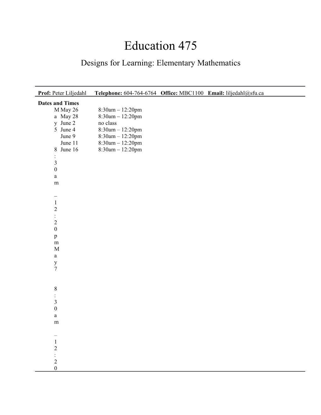Designs for Learning: Elementary Mathematics