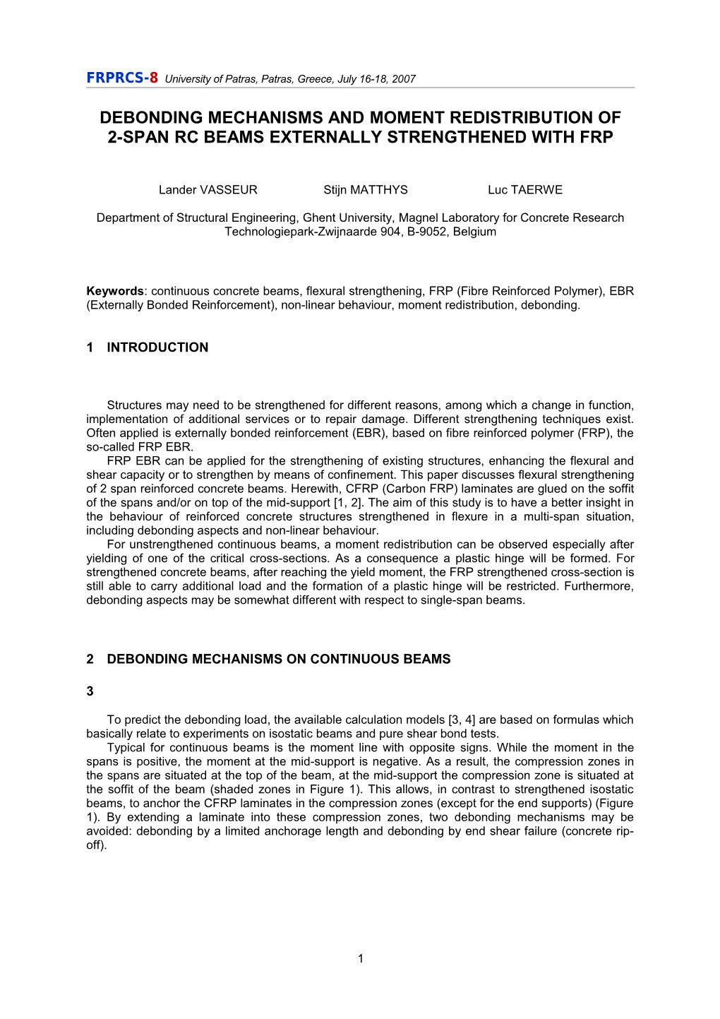 FRPRCS-8 Full Paper Format