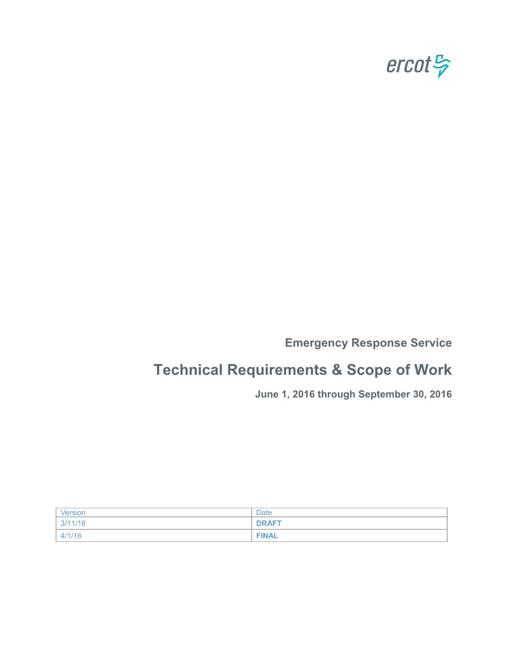 Technical Requirements & Scope of Work