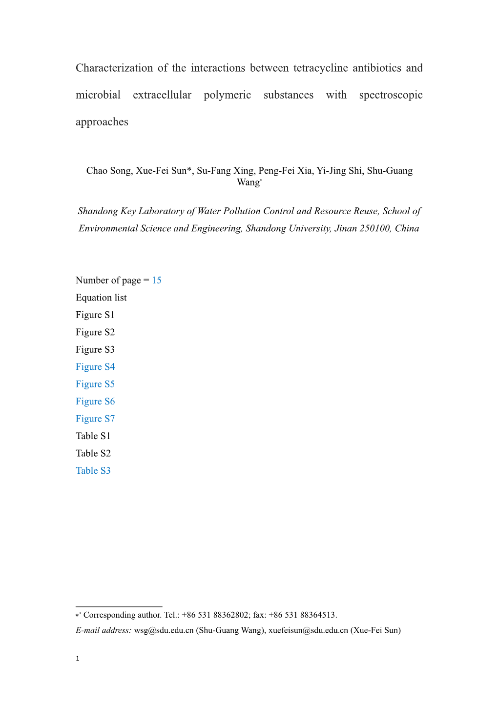 Characterization of the Interactions Between Tetracycline Antibiotics and Microbial