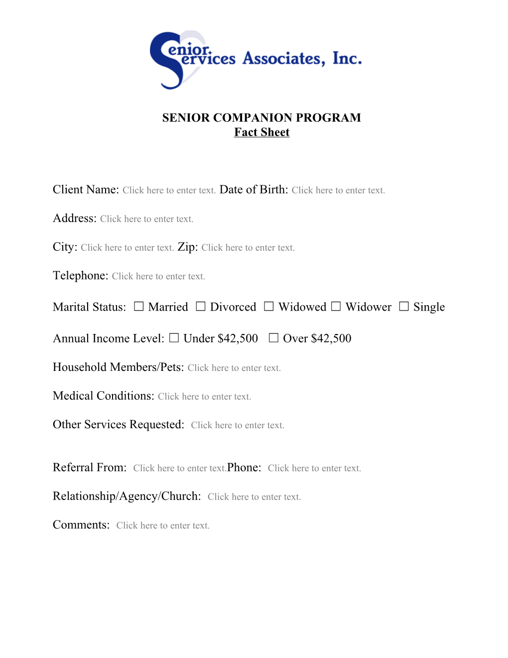 Senior Companion Program