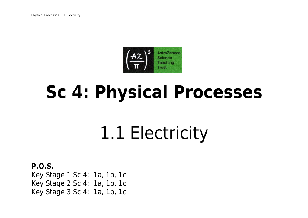 Sc 4: Physical Processes