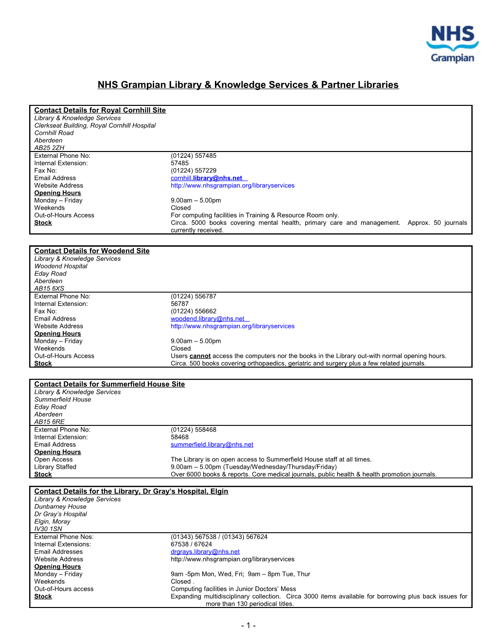 Library and Information Service