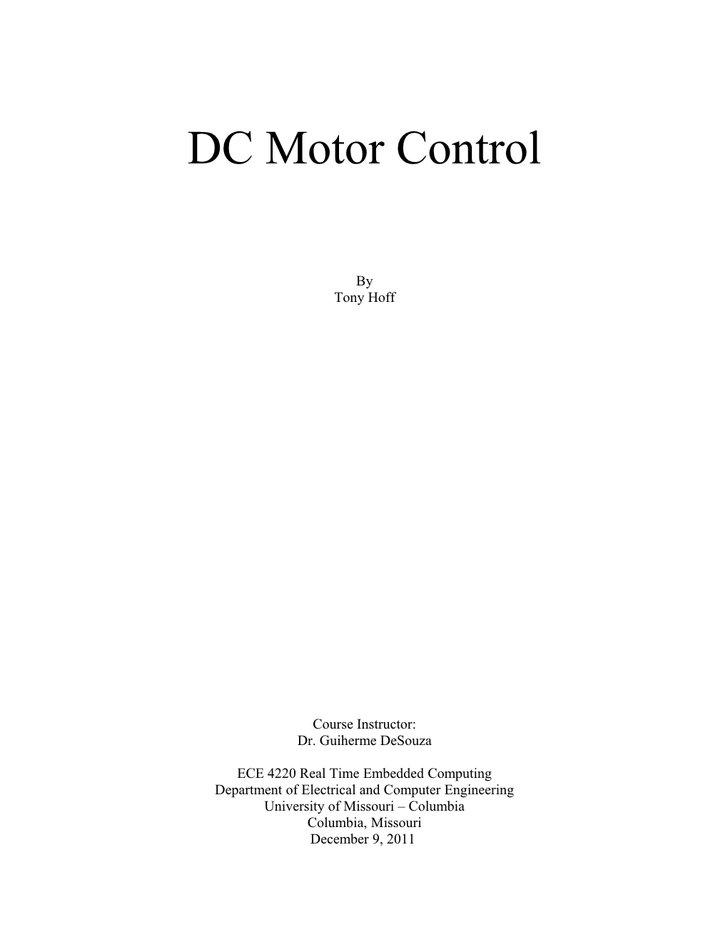 DC Motor Control
