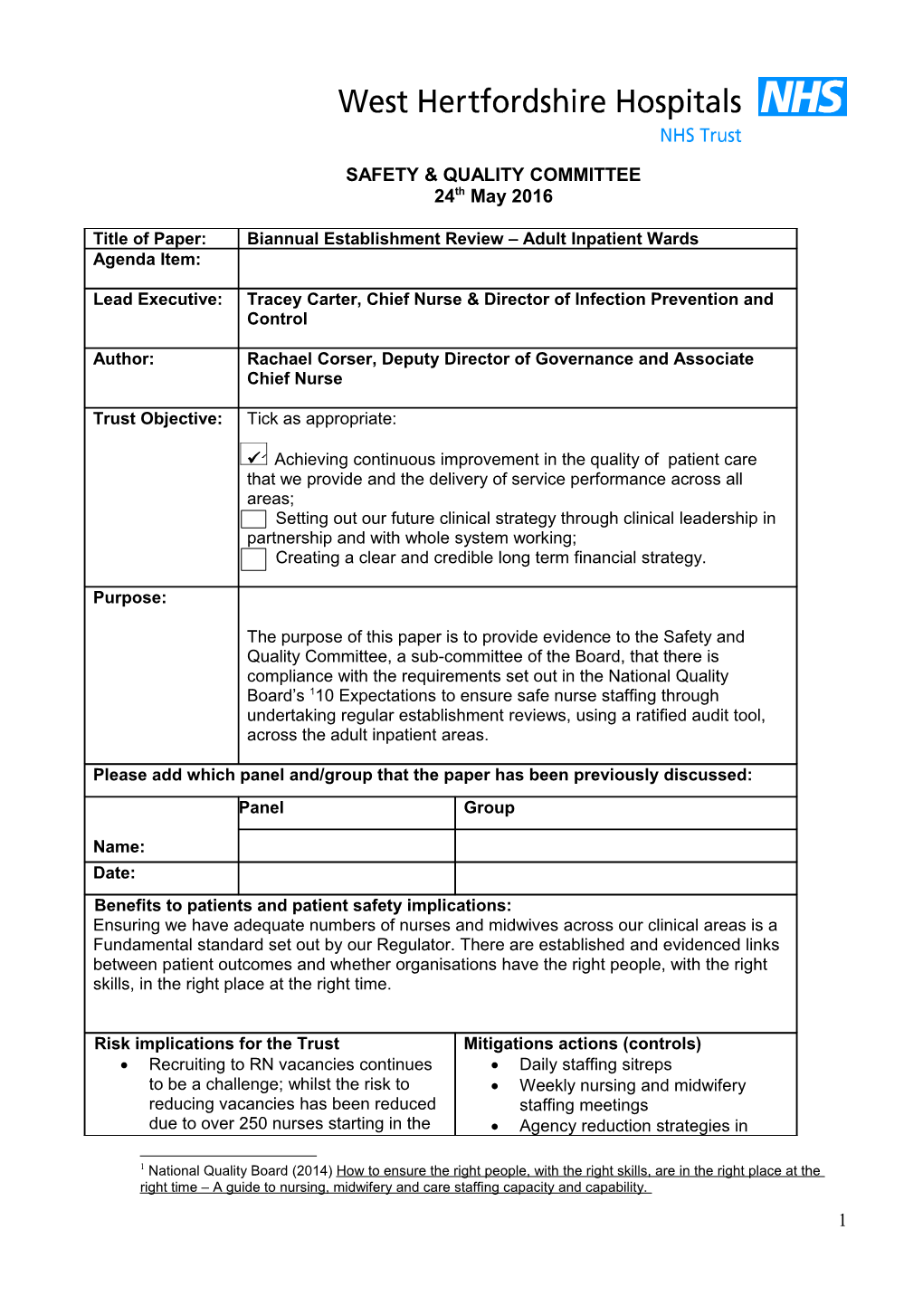 Minutes of the Patient Panel Meeting Held on August 23Rd 2012 at Wgh