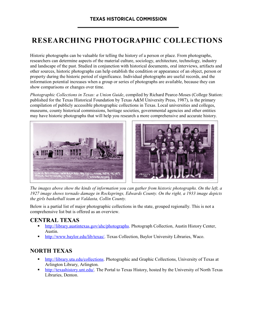 Researching Photographic Collections