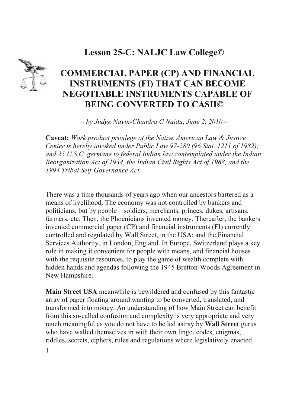 Lesson 25-C: NALJC Law College
