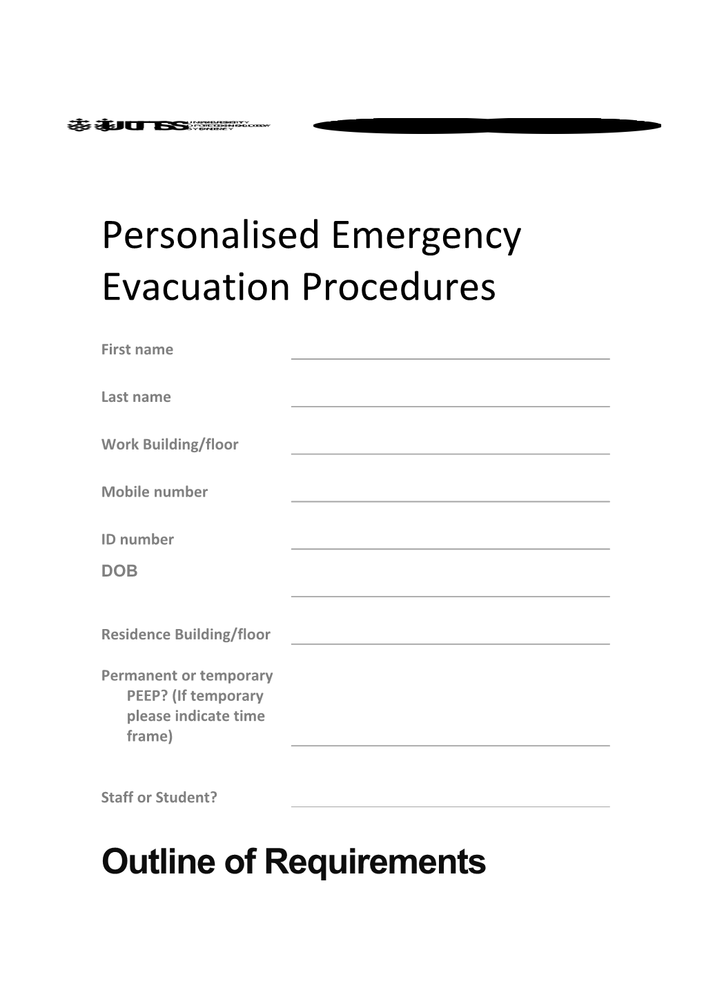 Personalised Emergency