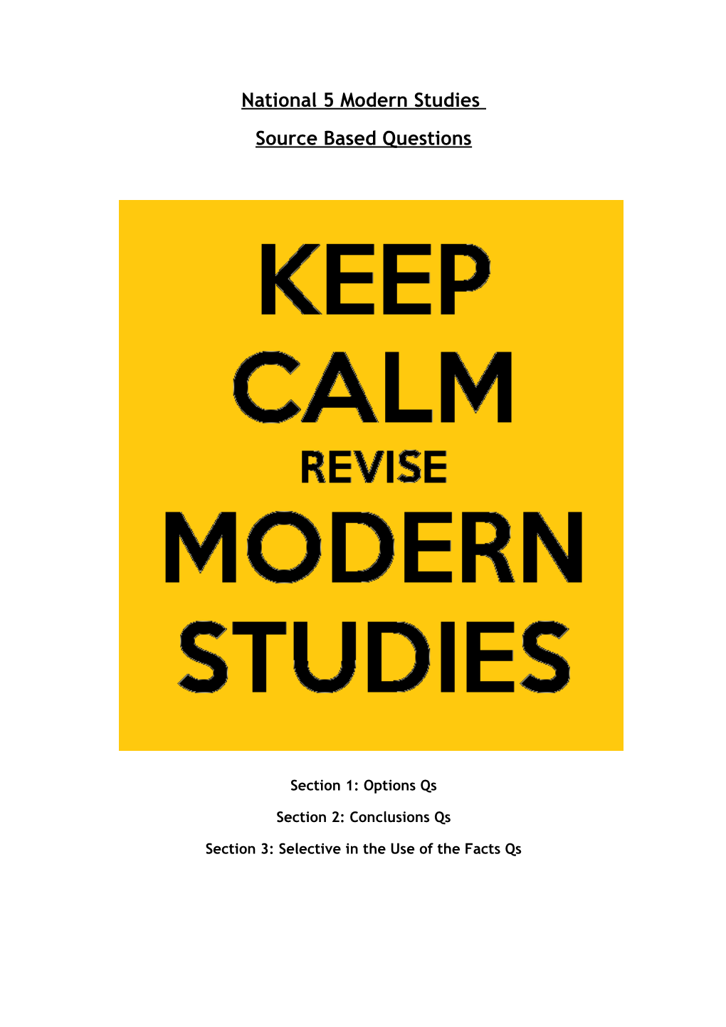 National 5 Modern Studies