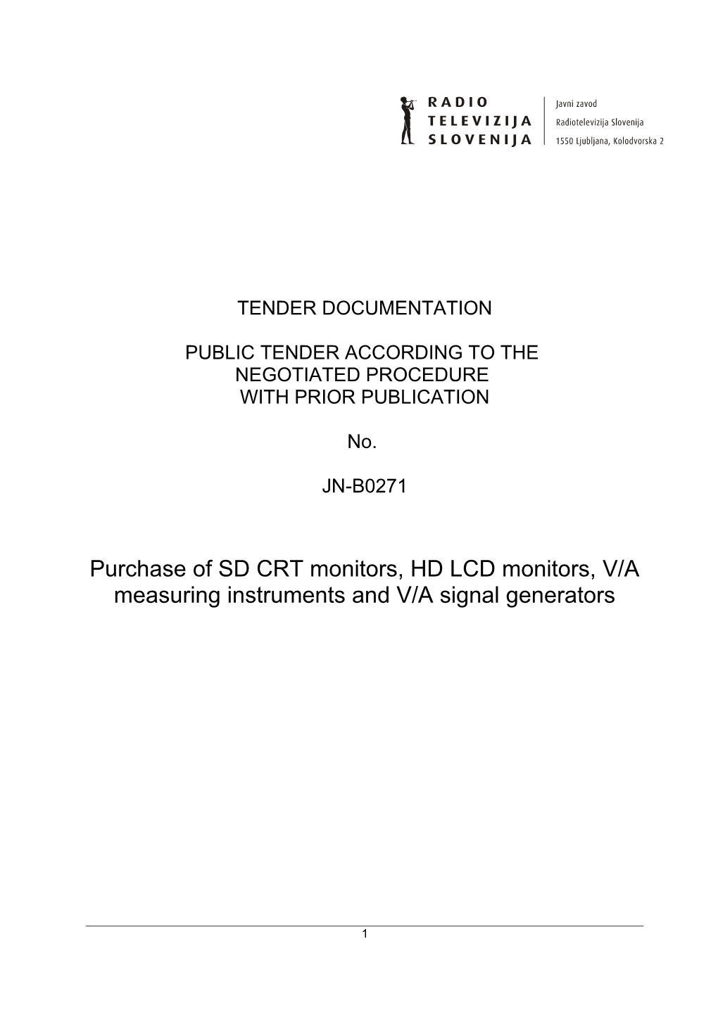 Tender Documentation JN-B0271