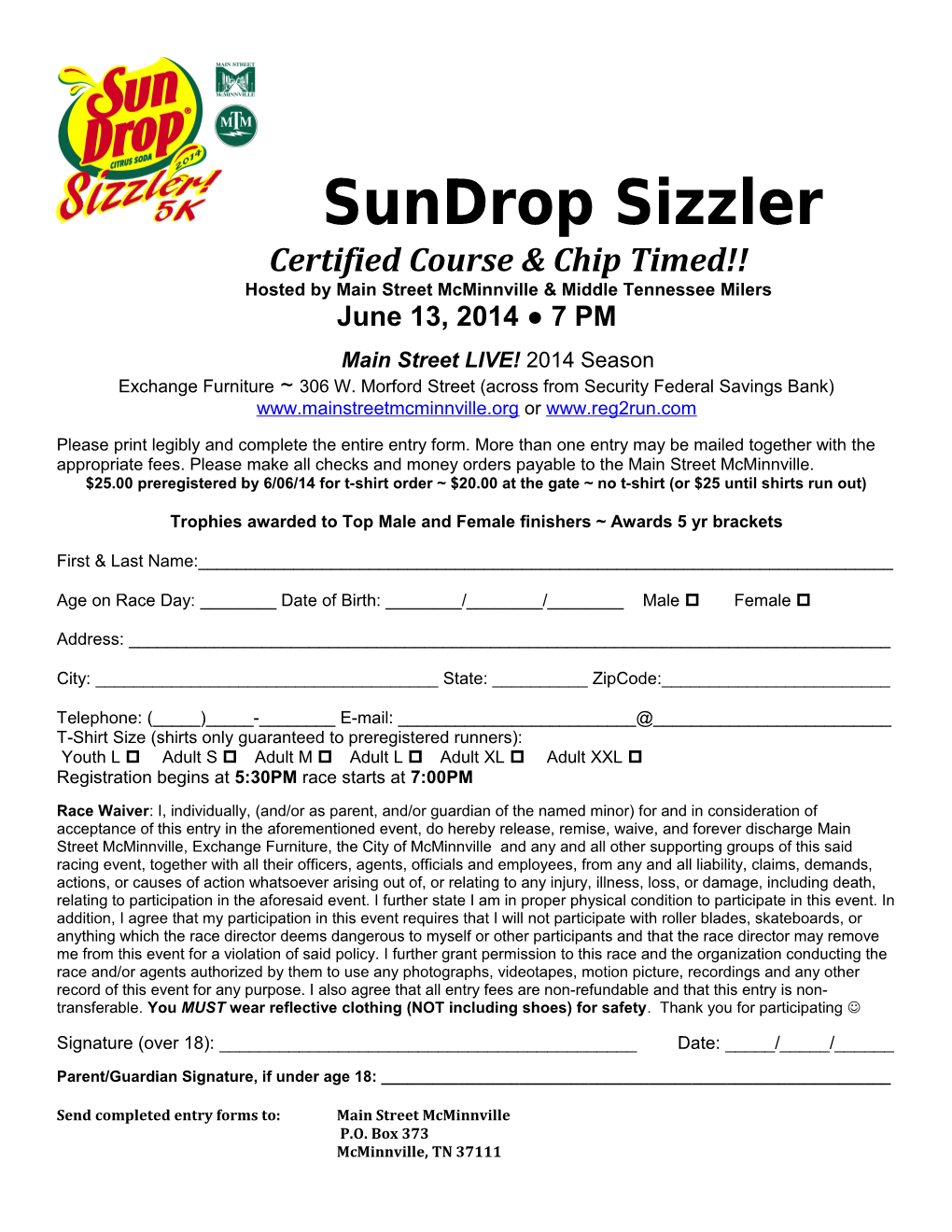 Inaugural SUNDROP SIZZLER