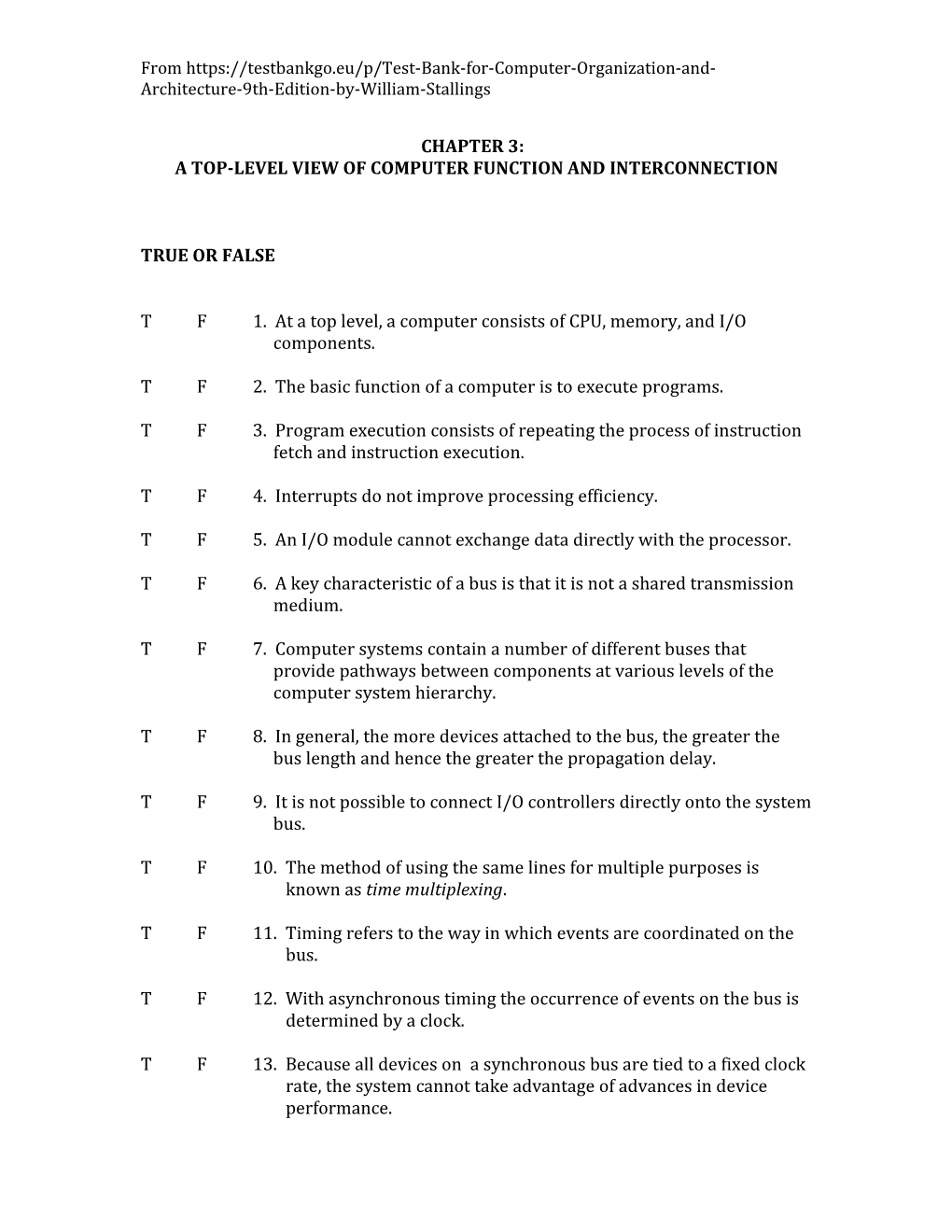 A Top-Level View of Computer Function and Interconnection