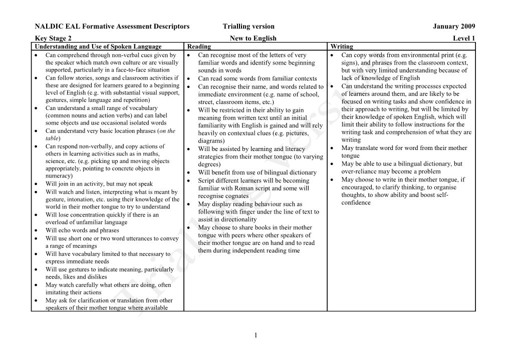 Use of Spoken Language