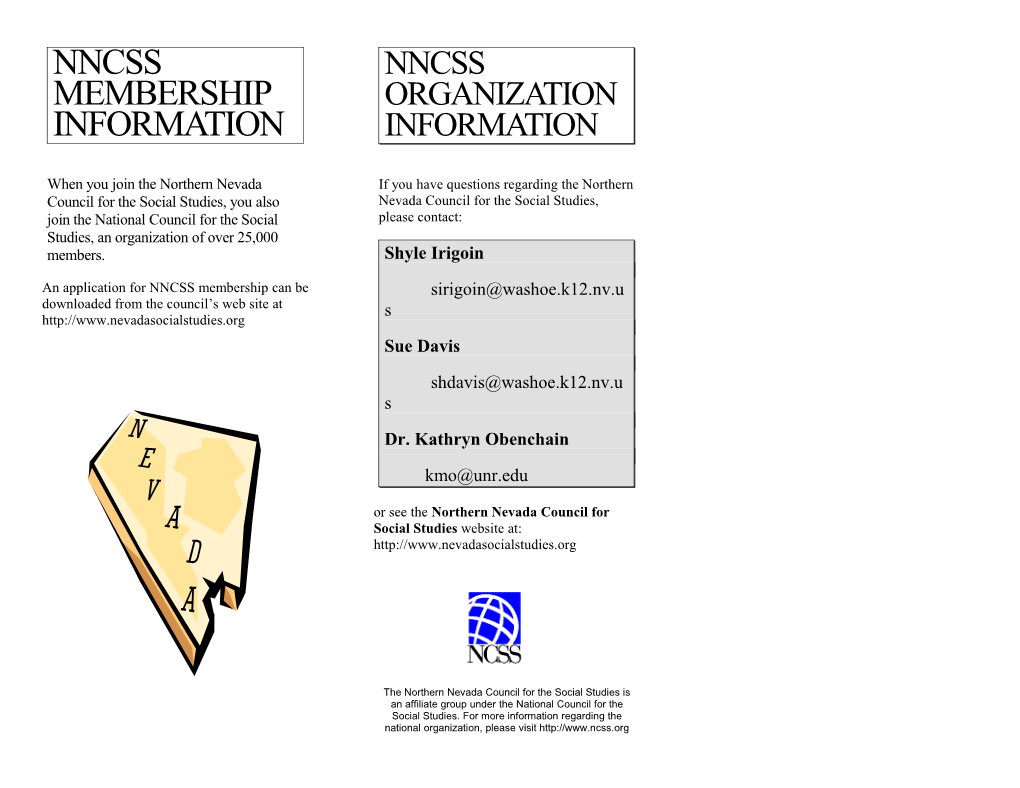 NNCSS Membership Information