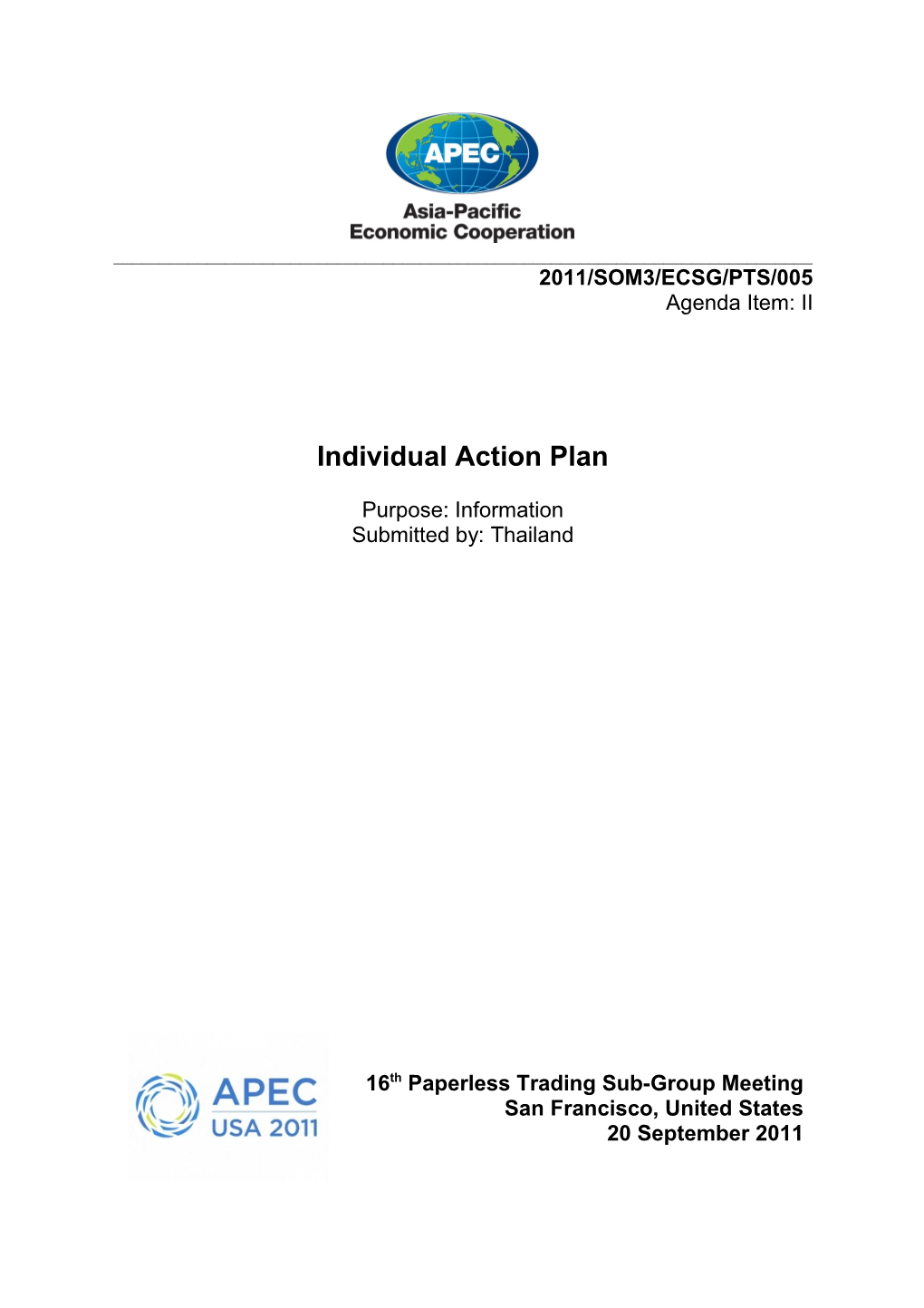 Paperless Trading Individual Action Plan