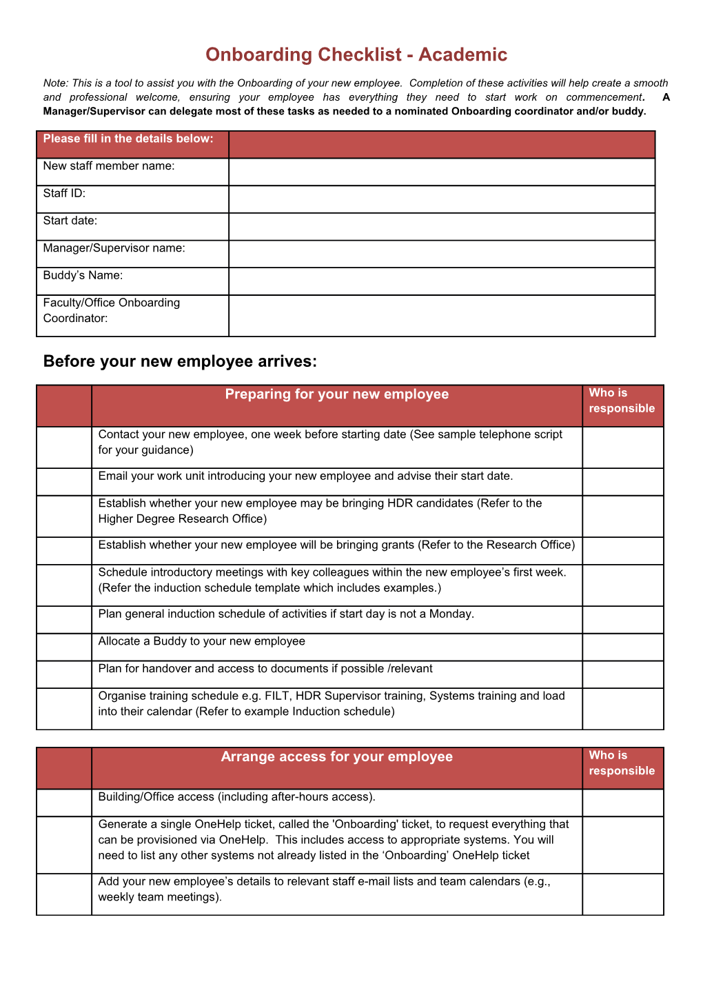 Action Point 41 - Onboarding Checklist 26.11.2014
