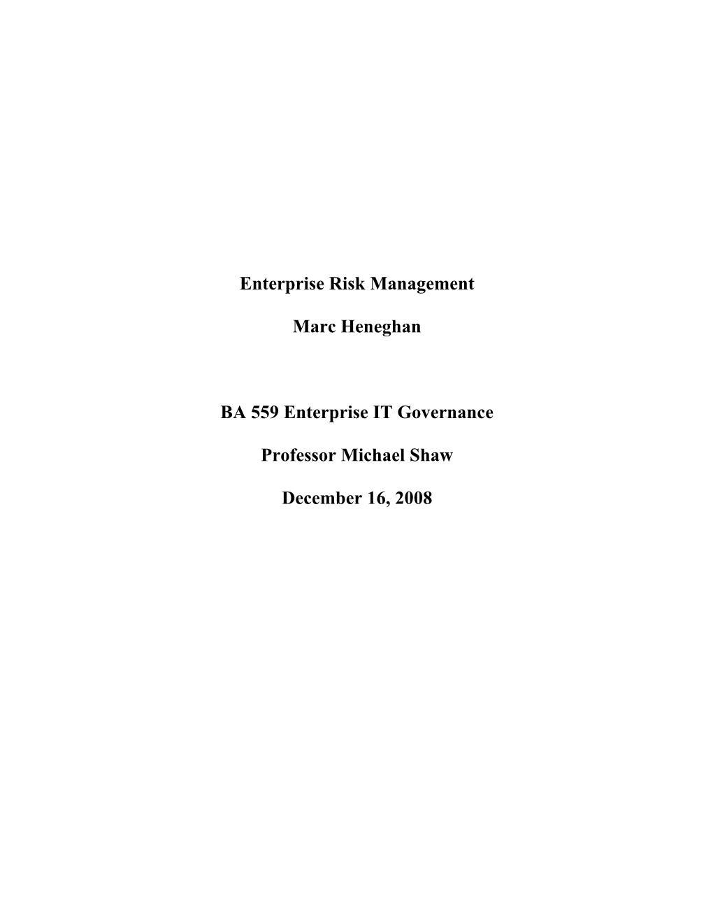 Enterprise Risk Management Software