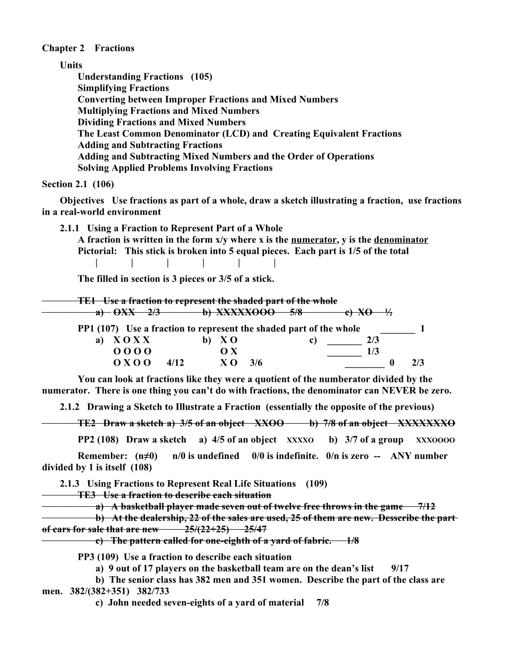 Converting Between Improper Fractions and Mixed Numbers