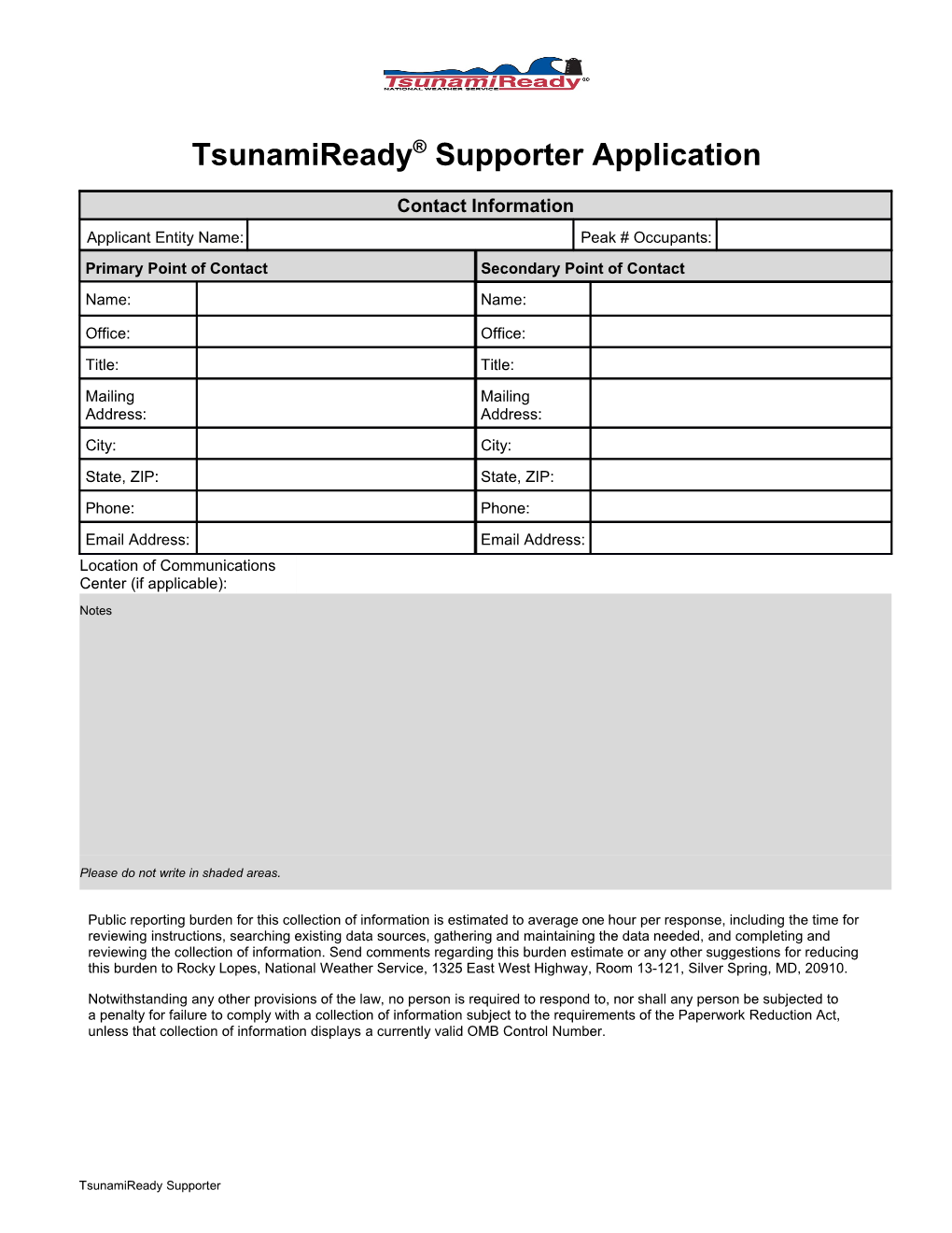 Stormready Supporter Requirements