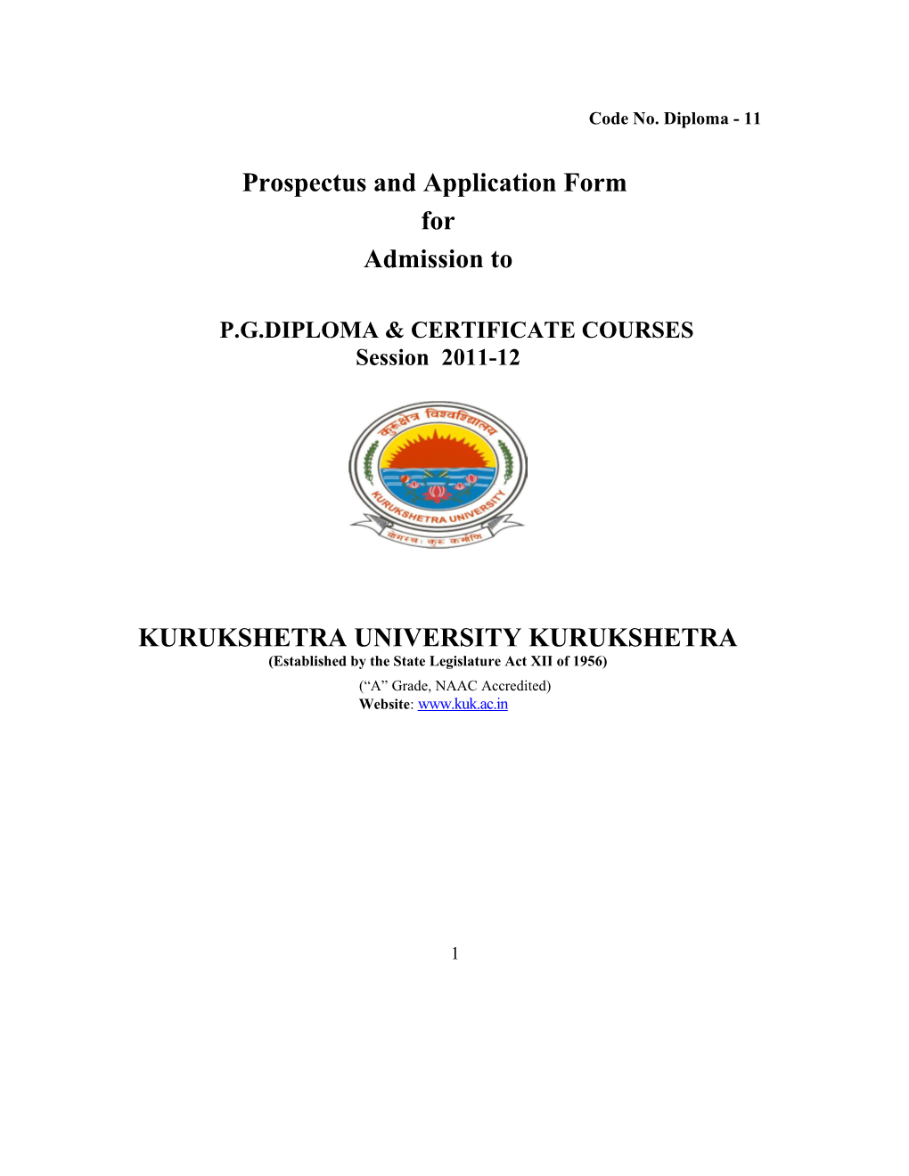 Prospectus and Application Form