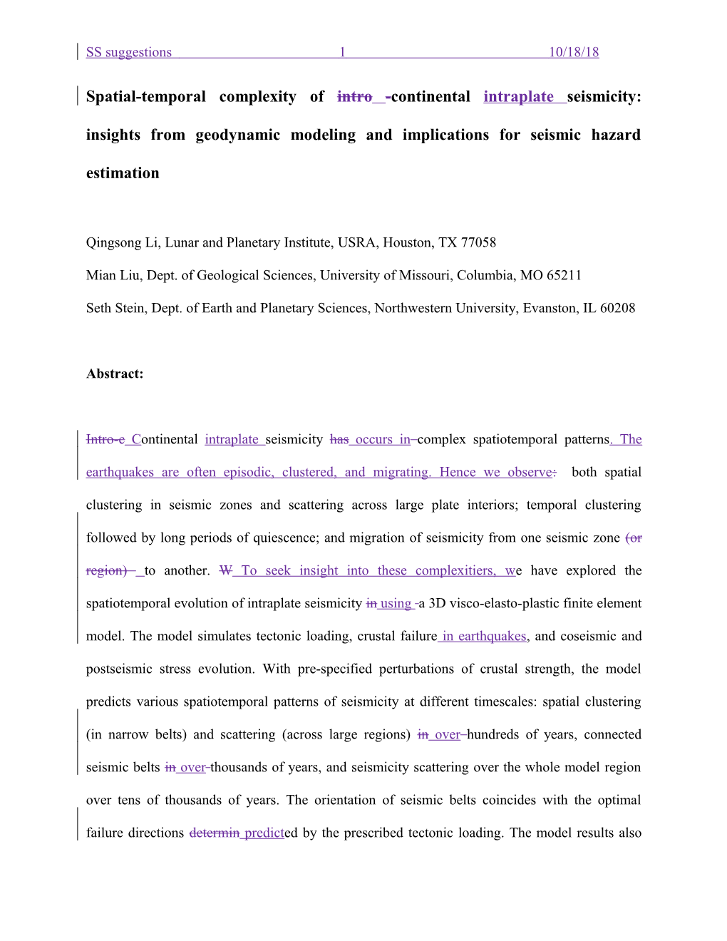 The Mechanism of Intraplate Earthquakes: Insights from Geodynamic Modeling