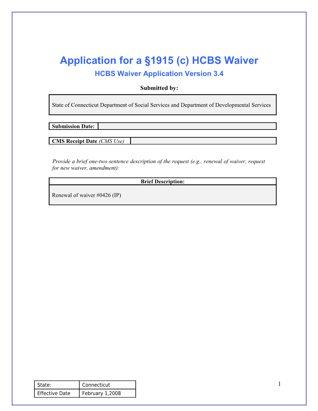 Appendix C-3: Waiver Services Specifications