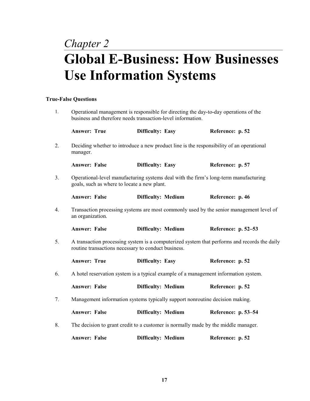 Global E-Business: How Businesses Use Information Systems