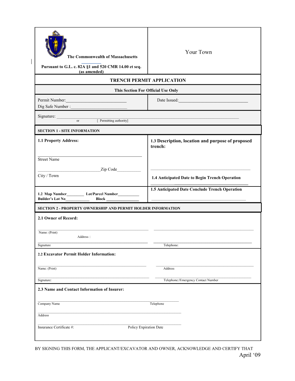 Applicant: Fill in All Non-Shaded Information - Please Print