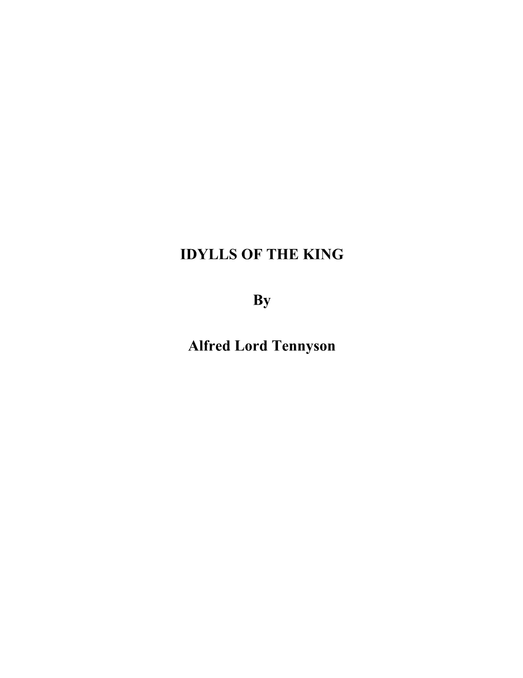 Idylls of the King