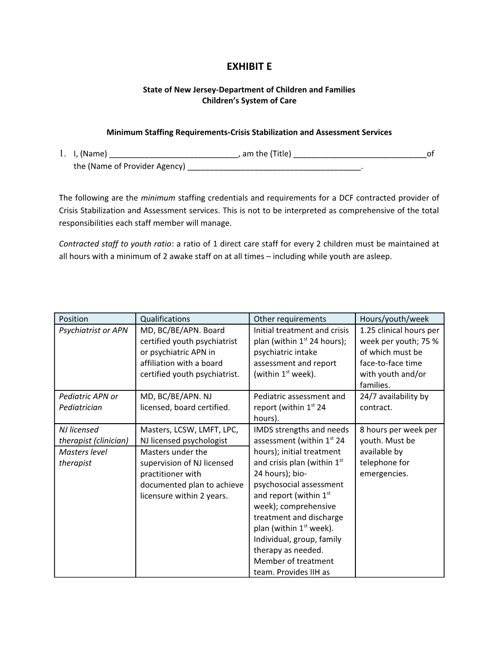 State of New Jersey-Department of Children and Families