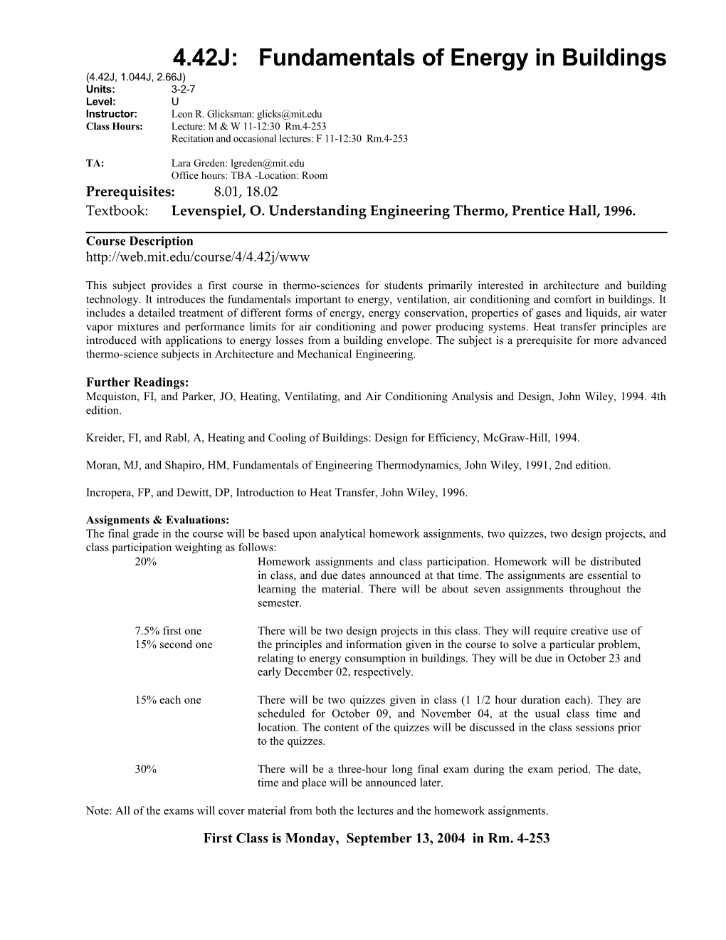 4.42J:Fundamentals of Energy in Buildings