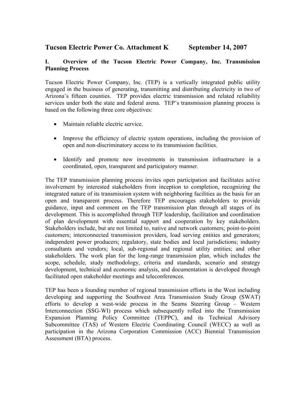 Overview of the APS Transmission Planning Process