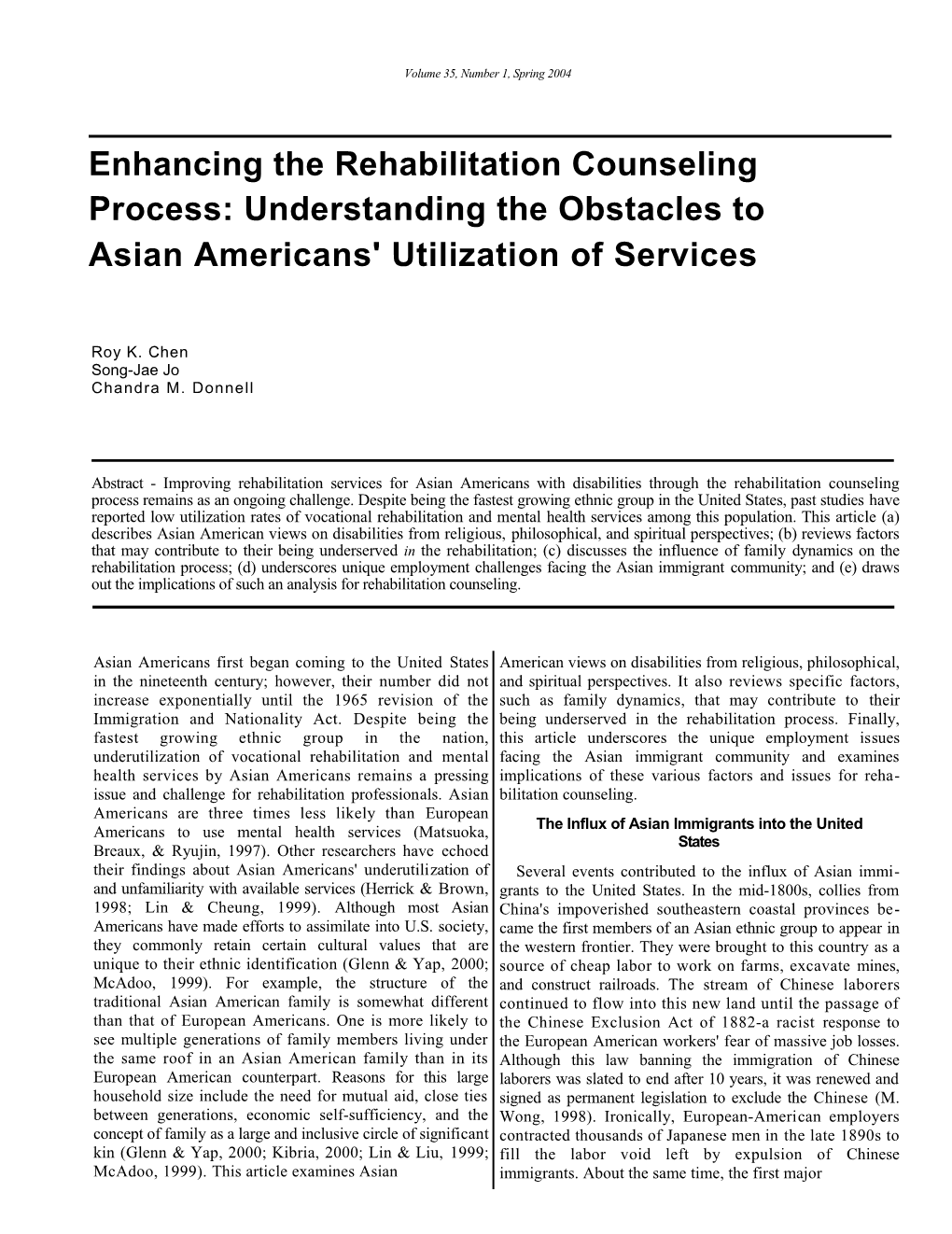 Enhancing the Rehabilitation Counseling