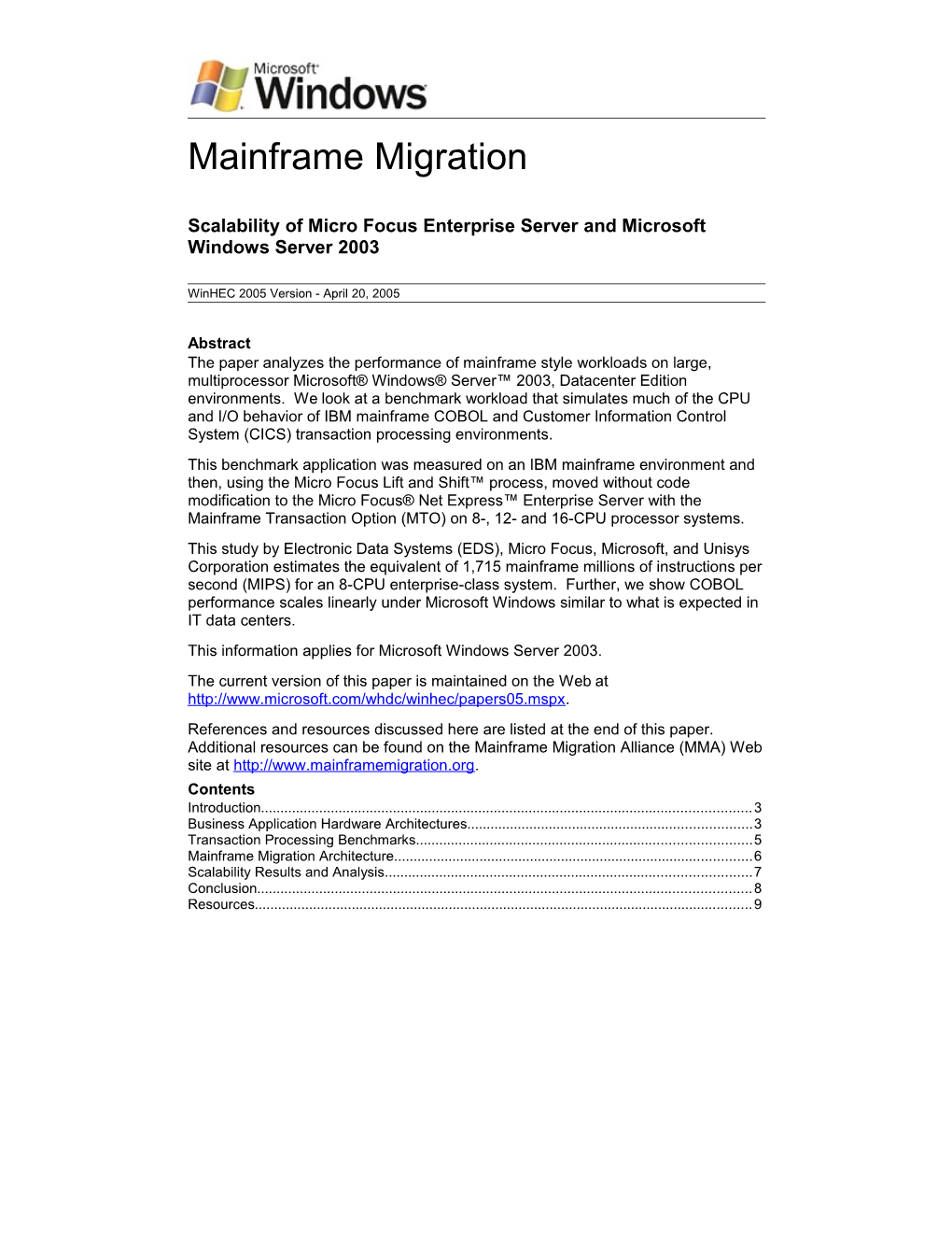 Mainframe Migration - 1