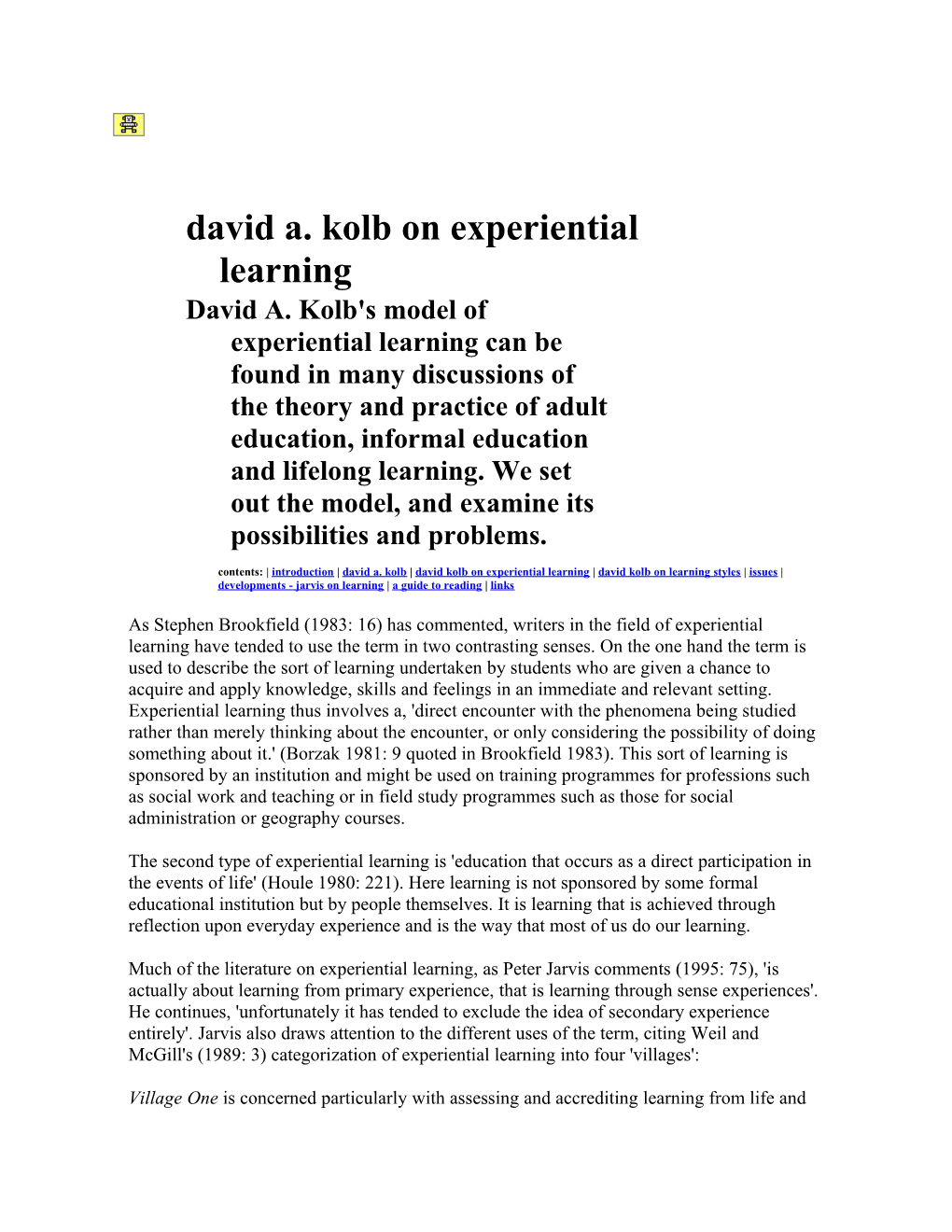 David A. Kolb on Experiential Learning