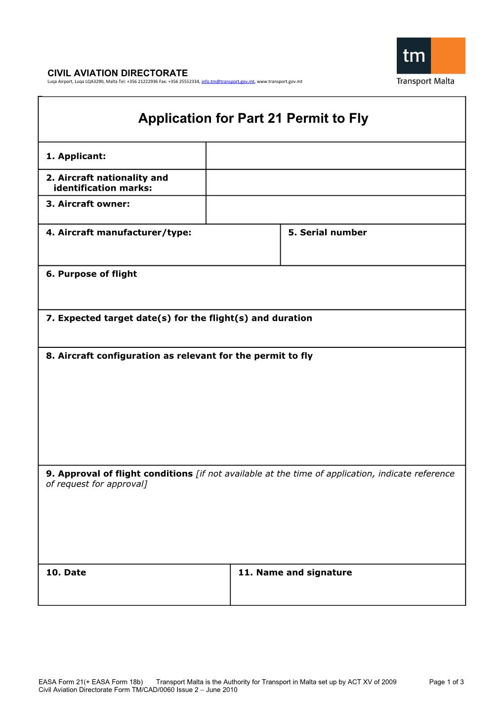 Republic of Maltadepartment of Civil Aviation