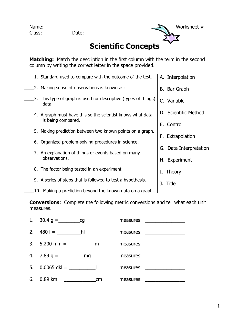 Scientific Concepts