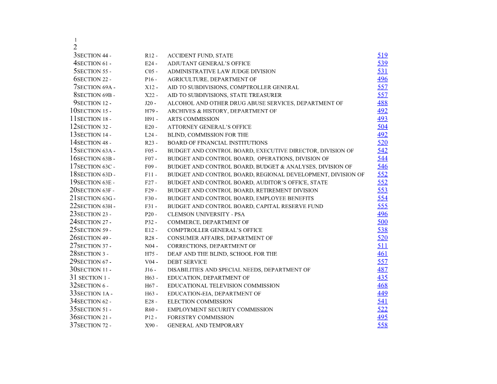 1999-2000 Bill H.4775, Budget for FY 2000-2001 - Senate Passed Version - Part 1B - South