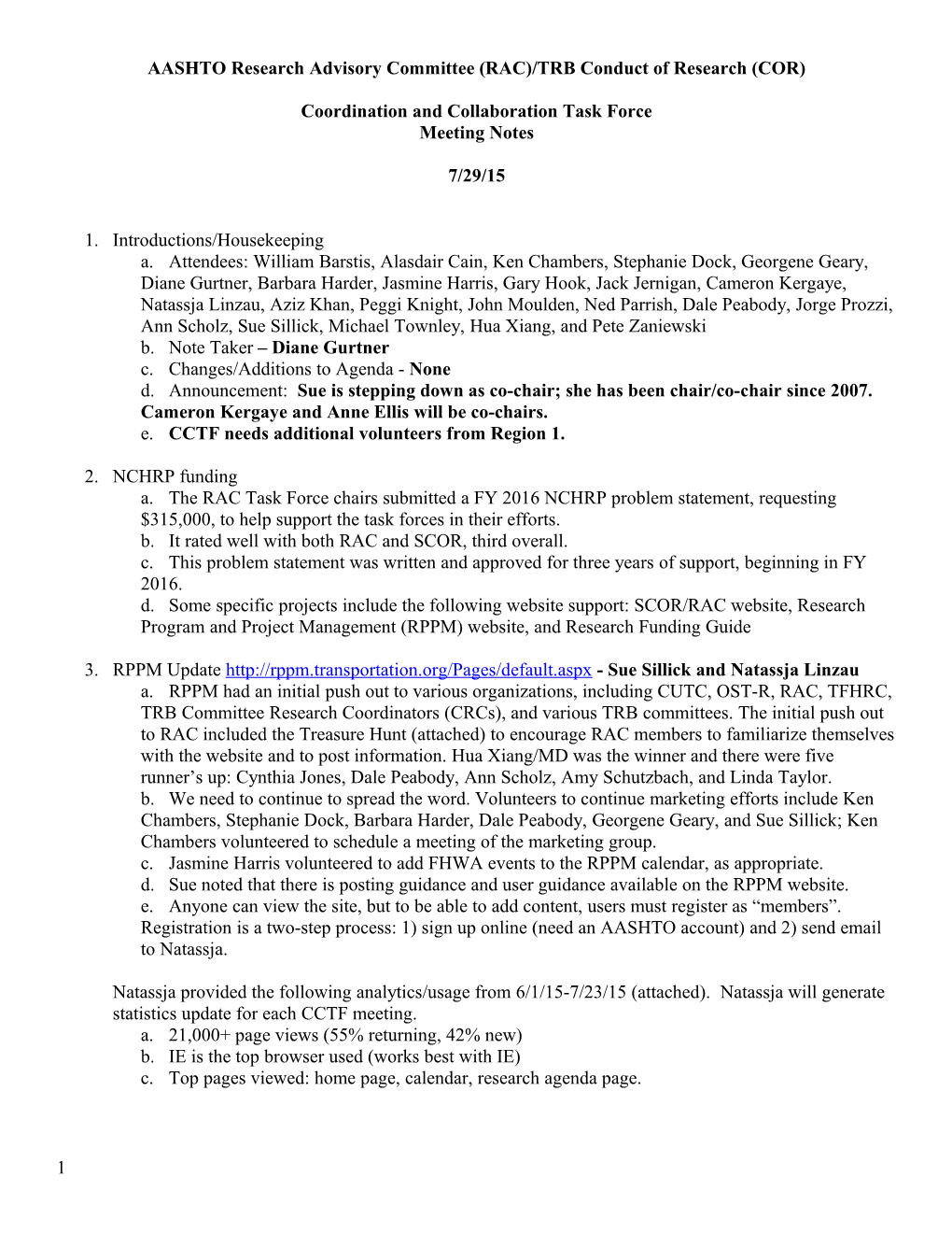 CCTF Meeting Notes: 7/29/15)