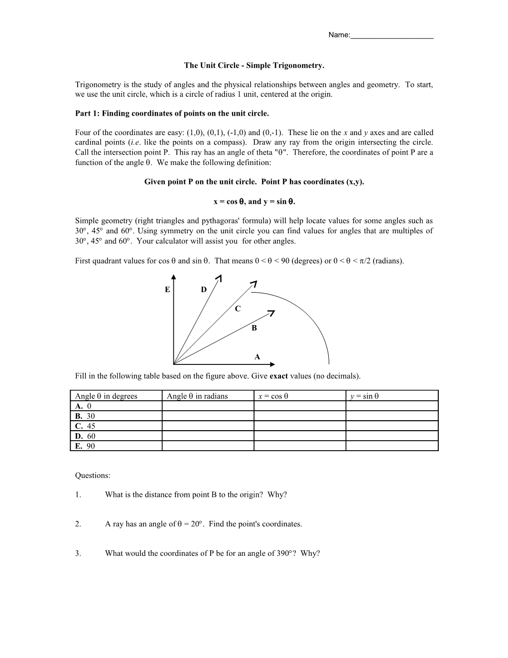 The Unit Circle - Simple Trigonometry