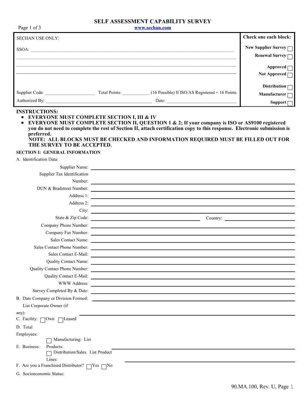 Supplier Evaluation and Selection Criteria