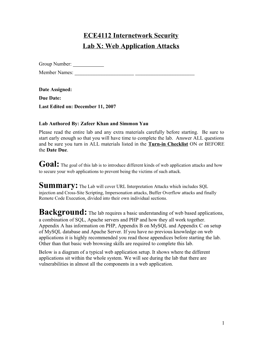 Lab X: Web Application Attacks
