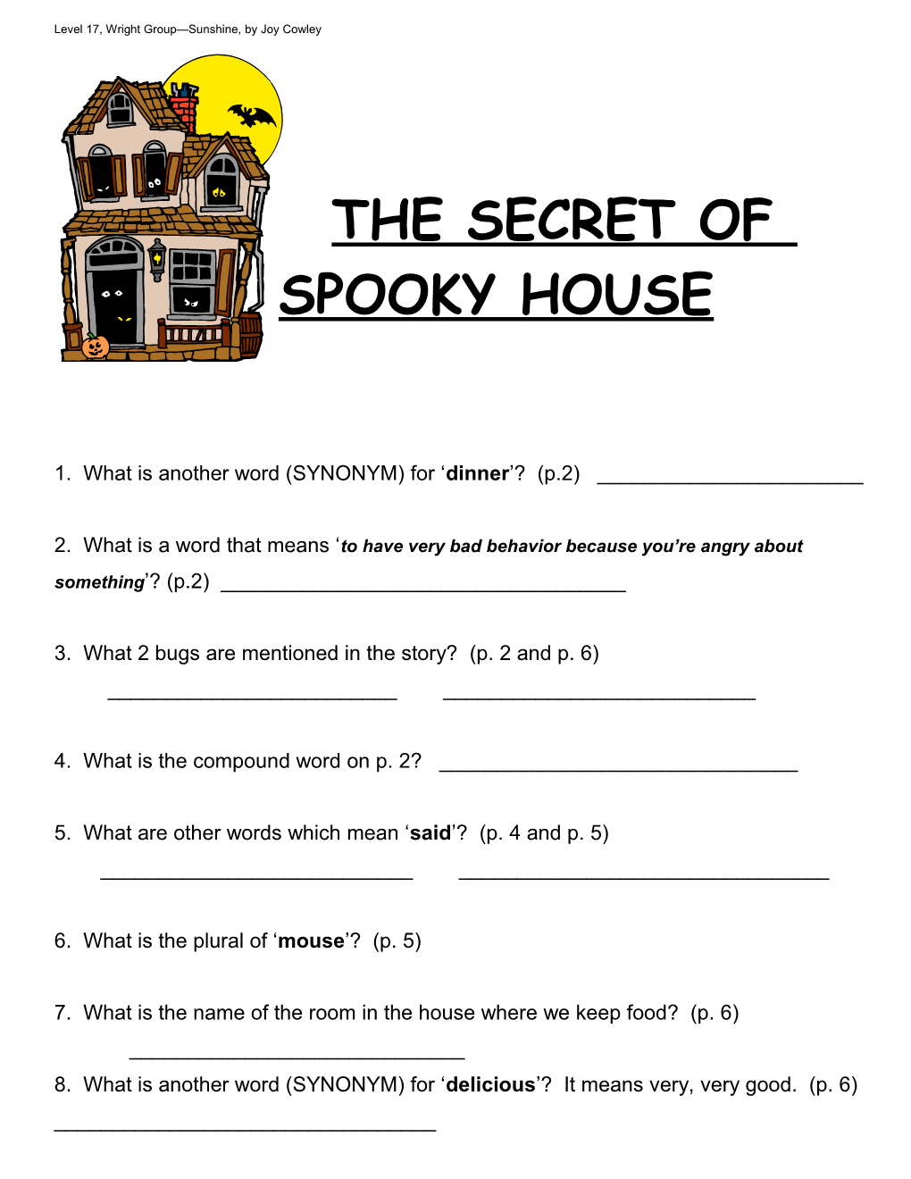 The Secret of Spooky House