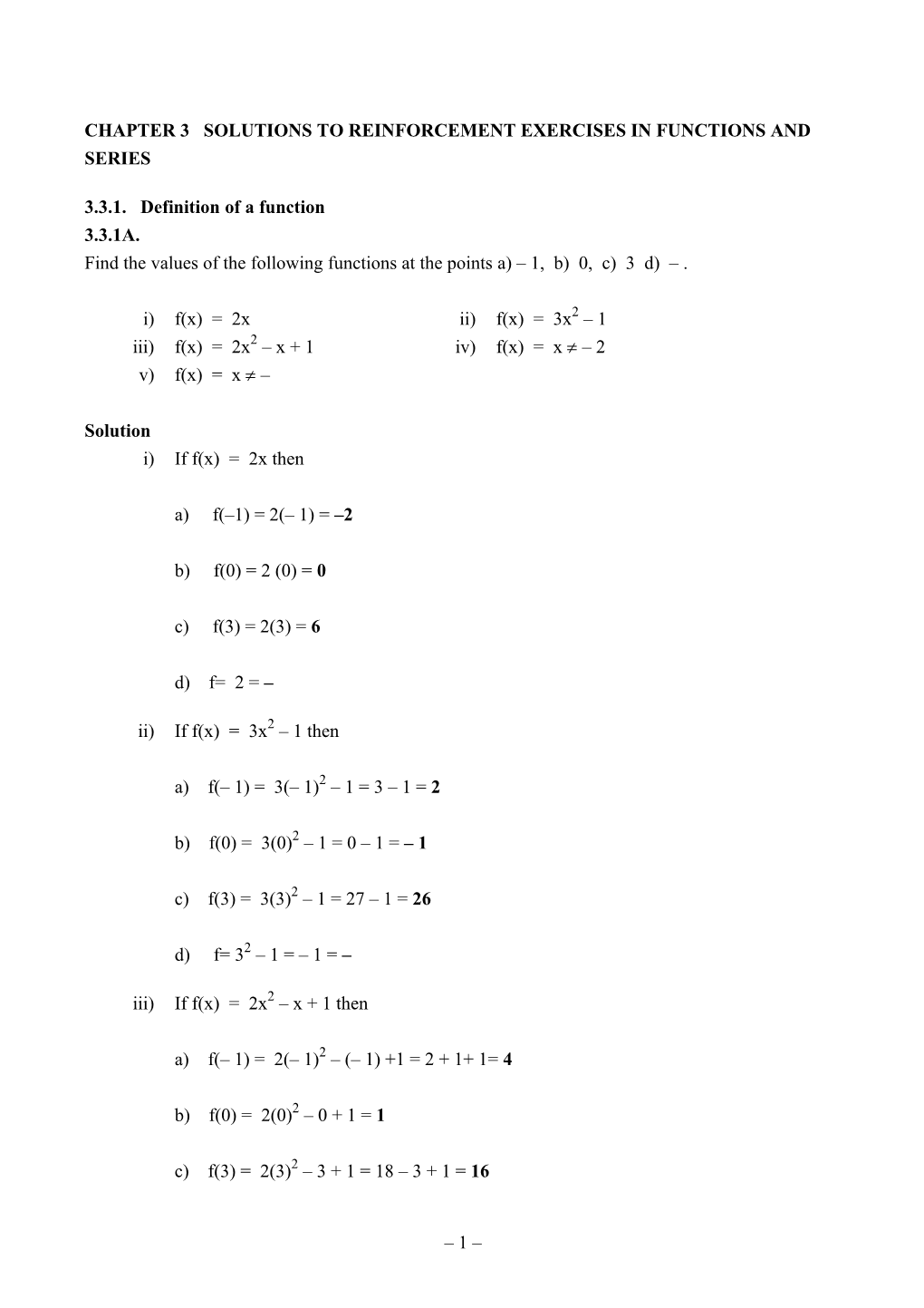 Evaluation Test - Functions